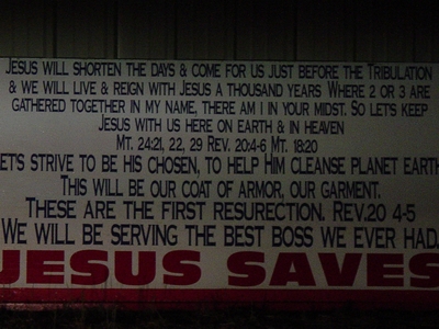 Jesus Saves Sign just off Highway 666
