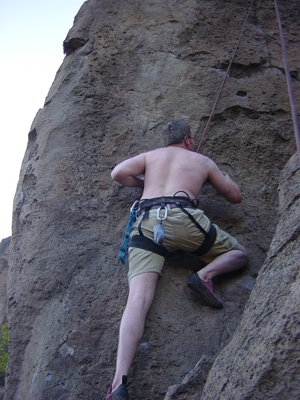 Joel Hass climbing - Meadow Camp - Climbing Oregon