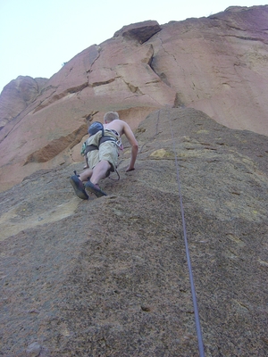 Dane Peterson climbing Squashed Spider - Sport Climbing - Smith Rock - Climbing Oregon