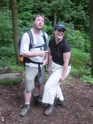 Jody and Linda O'Donnell in the Great Smoky National Park - Hiking Tennessee