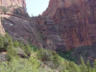 The cliff trail leading up to Angel's Landing - Zion National Park, Utah