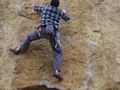 Dane Peterson climbing on Rope De Dope - Climbing Oregon